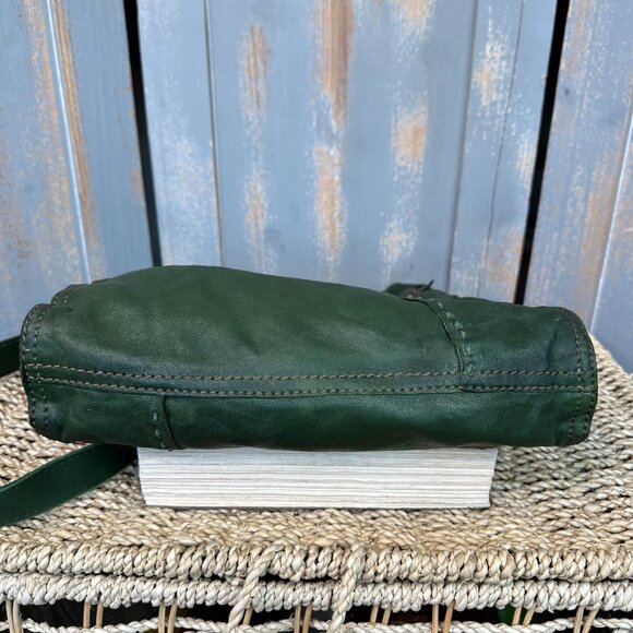 Lucky Brand Abbey Road Foldover Convertible Crossbody Green - Picture 7 of 16